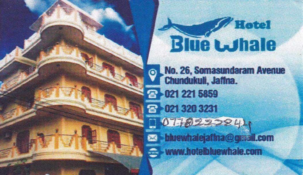 Hotel Blue Whale Jaffna Kültér fotó